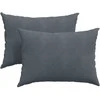 Sofa Pagalvės 2 pcs Tamsiai pilka 70 x 50 cm Kordūrinis audinys