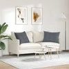 Sofa Pagalvės 2 pcs Tamsiai pilka 70 x 50 cm Kordūrinis audinys