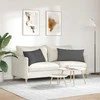 Sofa Pagalvės 2 pcs Tamsiai pilka 80 x 40 cm Kordūrinis audinys