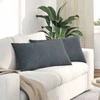 Sofa Pagalvės 2 pcs Tamsiai pilka 80 x 40 cm Kordūrinis audinys