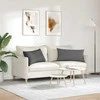 Sofa Pagalvės 2 pcs Tamsiai pilka 80 x 40 cm audinys