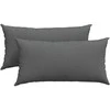 Sofa Pagalvės 2 pcs Tamsiai pilka 80 x 40 cm audinys