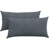 Sofa Pagalvės 2 pcs Tamsiai pilka 80 x 40 cm Kordūrinis audinys