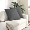 Sofa Pagalvės 2 pcs Tamsiai pilka 80 x 80 cm audinys