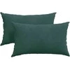 Sofa Pagalvės 2 pcs Tamsiai žalia 50 x 30 cm Kordūrinis audinys
