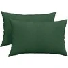 Sofa Pagalvės 2 pcs Tamsiai žalia 60 x 40 cm Kordūrinis audinys