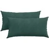 Sofa Pagalvės 2 pcs Tamsiai žalia 80 x 40 cm Kordūrinis audinys