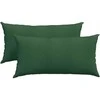 Sofa Pagalvės 2 pcs Tamsiai žalia 80 x 40 cm Kordūrinis audinys
