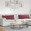 Sofa Pagalvės 2 pcs Vyno raudona 120 x 40 cm audinys
