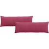 Sofa Pagalvės 2 pcs Vyno raudona 120 x 40 cm Kordūrinis audinys