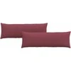 Sofa Pagalvės 2 pcs Vyno raudona 120 x 40 cm audinys