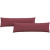 Sofa Pagalvės 2 pcs Vyno raudona 145 x 40 cm audinys