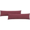 Sofa Pagalvės 2 pcs Vyno raudona 145 x 40 cm audinys