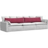 Sofa Pagalvės 2 pcs Vyno raudona 145 x 40 cm Kordūrinis audinys