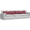 Sofa Pagalvės 2 pcs Vyno raudona 145 x 40 cm audinys