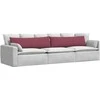 Sofa Pagalvės 2 pcs Vyno raudona 145 x 40 cm audinys