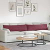 Sofa Pagalvės 2 pcs Vyno raudona 145 x 40 cm audinys