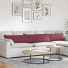 Sofa Pagalvės 2 pcs Vyno raudona 200 x 40 cm audinys