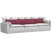 Sofa Pagalvės 2 pcs Vyno raudona 200 x 40 cm audinys