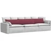 Sofa Pagalvės 2 pcs Vyno raudona 200 x 40 cm audinys