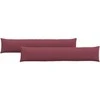 Sofa Pagalvės 2 pcs Vyno raudona 200 x 40 cm audinys