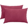 Sofa Pagalvės 2 pcs Vyno raudona 60 x 40 cm Kordūrinis audinys