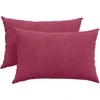 Sofa Pagalvės 2 pcs Vyno raudona 60 x 40 cm Kordūrinis audinys