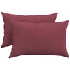 Sofa Pagalvės 2 pcs Vyno raudona 60 x 40 cm audinys