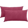 Sofa Pagalvės 2 pcs Vyno raudona 80 x 40 cm Kordūrinis audinys