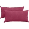 Sofa Pagalvės 2 pcs Vyno raudona 80 x 40 cm Kordūrinis audinys