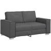 Dvivietė sofa Pilka 160 cm Dirbtinė oda