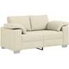 Dvitaškė sofa Smėlio 160 cm Lino mišinio audinys