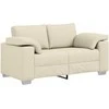 Dvitaškė sofa Smėlio 160 cm Lino mišinio audinys