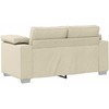 Dvitaškė sofa Smėlio 160 cm Lino mišinio audinys