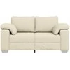 Dvitaškė sofa Smėlio 160 cm Lino mišinio audinys