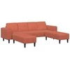 Sofa Raudona oranžinė 250 x 188 x 76 cm Kordūrinis audinys