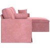 Sofa Rožinė 228 x 134 x 80 cm Aksomas