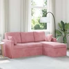 Sofa Rožinė 198 x 134 x 80 cm Aksomas