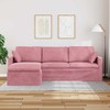 Sofa Rožinė 228 x 134 x 80 cm Aksomas
