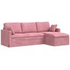 Sofa Rožinė 228 x 134 x 80 cm Aksomas