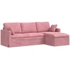 Sofa Rožinė 228 x 134 x 80 cm Aksomas
