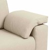 3-Vietis Sofa Smėlio 220 cm Lino mišinio audinys