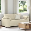 Dvitaškė sofa Smėlio 180 cm Lino mišinio audinys