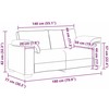 Dvitaškė sofa Smėlio 180 cm Lino mišinio audinys