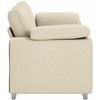 Dvitaškė sofa Smėlio 180 cm Lino mišinio audinys