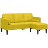 Sofa Sofos komplektas su pagalve Geltona Poliesteris