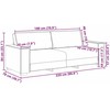 3-Vietis Sofa Tamsiai žalia 220 cm audinys