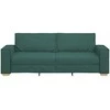 3-Vietis Sofa Tamsiai žalia 220 cm audinys