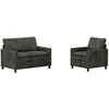 Sofa Sofos komplektas 2 pcs Antracito Poliesteris