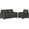 Sofa Sofos komplektas 2 pcs Antracito Poliesteris